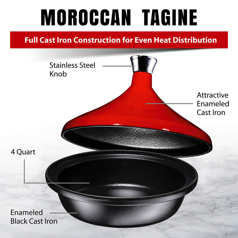 Bruntmor Cruset Tangine/All Clad Tagin For Tajine Dish All Clad 4Quart